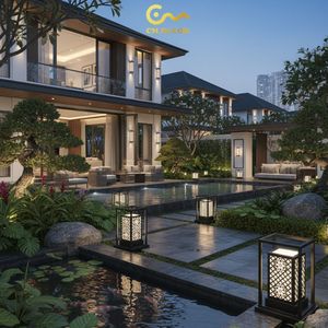Premium Contemporary Outdoor Square Wall Fixture Decorative Minimalist Lamp Stainless Steel AC 200V E27 IP65 Black - Product Image 4