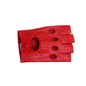 New Arrival Red Black Pure Leather Fashion Driving Dressing Gloves Sheep Skin Leather Dressing Gloves Brown Sheepskin Leather - Product Image 3