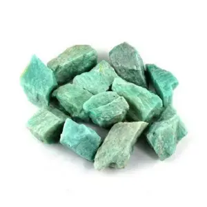 Pietra grezza amazzonite grezza grezza per cristallo di guarigione reiki naturale Un grossista naturale di cristallo di pietre preziose grezze lucidate