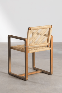 Silla de Comedor Moderna Escandinava de Madera Maciza con Estructura Metálica, Cómoda para Hogar, Bar, Apartamento, Escuela, Almacén y Taller - Product Image 3