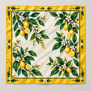 Foulard de cuisine imprimé fruits et légumes, carré, doux, léger, foulard numérique, fabricant OEM ODM - Product Image 6