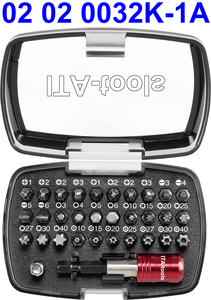 Fabriqué à Taïwan, OEM/ODM disponible, jeu de 32 embouts de 1/4" x 25 mm de long avec finition au phosphate de zinc - Product Image 2