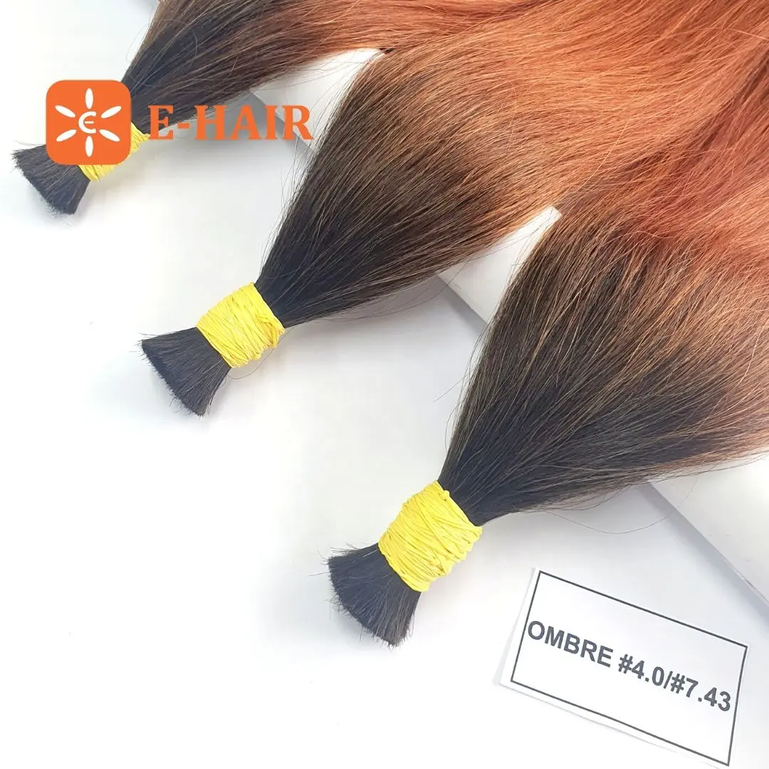 E-HAIR VIETNAM | The hottest hair in the last 2 days is the OMBRE bulk hair #4.0/#7.43, smooth, outstanding