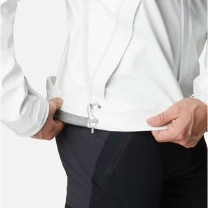 <b>Men's</b> Hooded Waterproof <b>Puffer</b> <b>Jacket</b> Solid Color Casual Winter Coat with Zipper Closure <b>White</b> Rain <b>Jacket</b> - Product Image 4