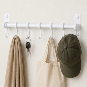 Wholesale Wall Mounted Pot and Pan Hanging Rack Rail with <b>Hooks</b> Stainless Steel <b>Kitchen</b> Utensil Organizer <b>Kitchen</b> Utensil Holder - Product Image 4