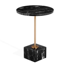 Trending Brown Marble <b>C</b> Shape Side <b>Table</b> Luxury Modern Sofa End <b>Table</b> Living Room Bedroom Decor HOT SELLING - Product Image 4