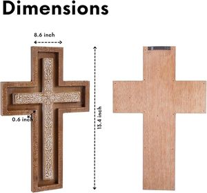 Cruz de Madera Hecha a Mano, Precio Económico, Elegante Decoración Religiosa de Pared para el Hogar, Iglesia y Uso Diario en la Oración - Product Image 5