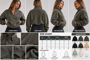 Sweat-shirt tricoté à demi-zip, coupe classique, col montant, décontracté, pour l'automne - Product Image 4