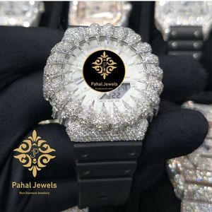 Montre analogique-numérique à quartz pour femme Pahal Jewels Luxury Diamond Roman Numeral avec bracelet de 20 mm en acier inoxydable et boîtier rond de 40 mm - Product Image 4