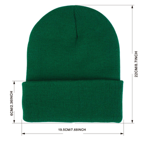 Bonnets d'hiver tricotés unisexes de haute qualité, logo imprimé numérique personnalisé, taille personnalisée et fabrication OEM. - Product Image 5