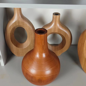 Jarrón Decorativo de Madera Tallada Ligero de Estilo Moderno, 100% Natural, Diseños Personalizados, Decoración del Hogar, MULTI CRAFT - Product Image 6