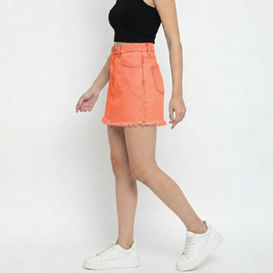 Jupes en jean modernes pour femmes : Collection de mode la plus vendue avec service de personnalisation de marque (OEM) et support fournisseur - Product Image 3