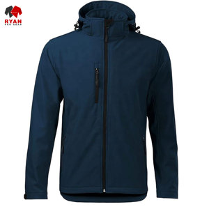 แจ็คเก็ตซอฟต์เชลล์ Ryan Pro Gear ออกแบบพิเศษสำหรับผู้ชาย กันน้ำ กันลม ผลิตจากผ้าถักที่เป็นมิตรต่อสิ่งแวดล้อม ปิดด้วยซิป - Product Image 1