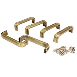 Poignée ronde en acier inoxydable avec finition laiton antique pour tiroir de cuisine, armoire et placard – Poignée de meuble durable - Product Image 1