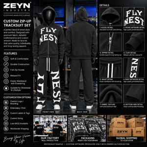 OEM Unisex <b>Full</b> <b>Zip</b> <b>Hoodie</b> and Sweatpants Set Regular Fit Autumn Embroidered Stonewashed Streetwear Tracksuit - Product Image 2