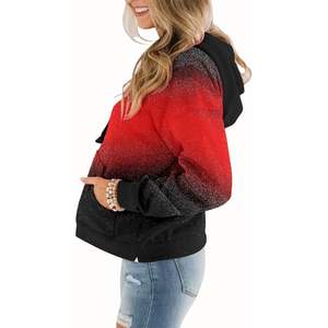 Veste à capuche zippée légère pour femme, idéale pour le sport, le yoga, la course et la gym, avec poches, vente en gros - Product Image 4