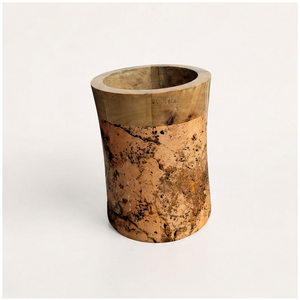 Florero de Madera Artesanal Rústico Moderno con Incrustaciones de Cobre, Centro de Mesa Decorativo para Sala de Estar u Oficina - Product Image 3
