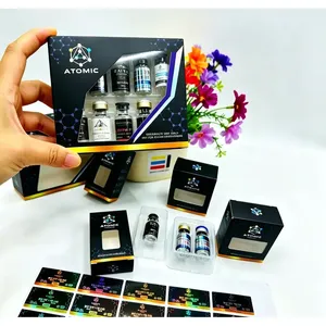 Caja de Embalaje de Papel para Viales Personalizada con Pegatinas de Holograma, Caja de Cartón con Ventana para 1 y 2 Unidades, Logotipo Personalizado OEM - Product Image 1