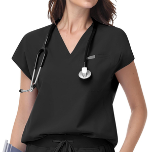 Meilleur fabricant d'uniformes d'hôpital pour femmes avec logo personnalisé, taille élastique, vêtements médicaux, blouses d'infirmière en couleur unie - Product Image 4