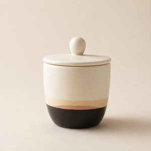 Contemporary Dual Tone <b>Storage</b> Canister Smooth Matte Finish Airtight Lid Elegant <b>Kitchen</b> Countertop Organizer Canister - Product Image 4