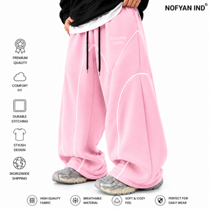 Pantalons de survêtement de haute qualité, marque privée, fabricant de pantalons de survêtement surdimensionnés, joggers amples et épais, fournisseur en gros OEM ODM - Product Image 1