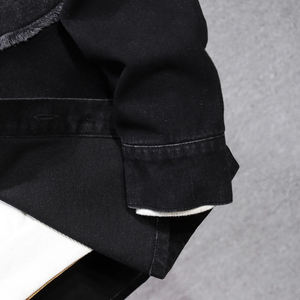 Manteau d'hiver grande taille en jean délavé élastique coupe oversize - Product Image 6