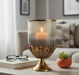 เทียนหอมในโถโลหะทันสมัยพร้อมฝาปิด สำหรับตกแต่งบ้านในช่วงเทศกาลและใช้สำหรับอโรมาเธอราพี - Product Image 1