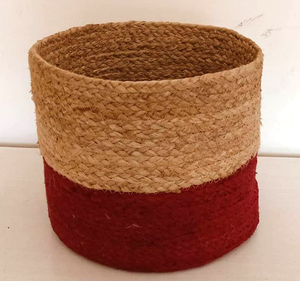 Ensemble de paniers en jute faits main, favoris des clients, et organisateurs de rangement tissés en gros, idéaux pour les paniers à linge sale pour la maison et la vente au détail - Product Image 4