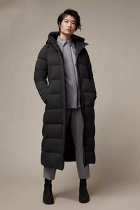 <b>Men</b> <b>Long</b> Puffer Down <b>Coat</b> Hooded Zipper Outerwear Polyester Cotton Shell Custom Label with Pockets 2026 - Product Image 3