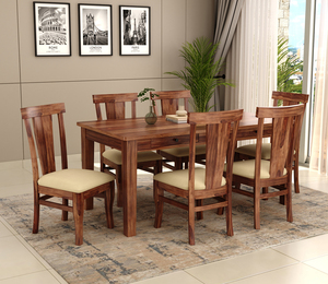 Juego de Comedor de Madera de Primera Calidad con Sillas Cómodas, Mesa de Madera para 6 Personas, Juego de Cocina, Juego de Comedor de Madera, el Más Valioso - Product Image 2