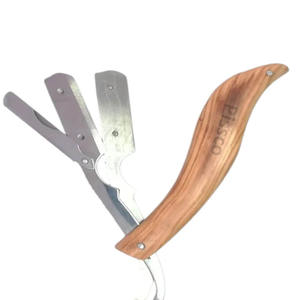 มีดโกนหนวดตรง ด้ามสแตนเลส ใบมีดตรง พับได้ - Product Image 5