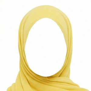 Women Solid Color Polyester Hijab Jersey Fabric Skin-Friendly Daily Wear Middle East Ethnic <b>Scarf</b> Shawl - Product Image 1