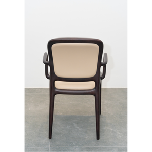 Modern Solid Walnut Wood Dining <b>Chair</b> Premium Top Grain Leather Upholstered Seat and <b>Back</b> for Home Hotel PISANO - Product Image 2