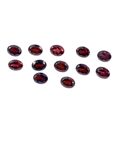 Granat naturel du Mozambique, taille ovale 6x8mm, pierre précieuse calibrée, rouge, pour bijoux, importateurs chinois, vente en gros, Alif - Product Image 1