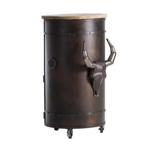 Latest Design DRUM counter Storage Furniture <b>Table</b> for Bedroom Best Quality Metal Side and End Stool for Bedroom - Product Image 2