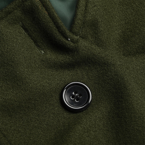 Manteau en laine pour homme sur mesure, long, imperméable, léger, respirant, avec col en vraie fourrure de renard, fermeture à boutons, tissu en laine - Product Image 6