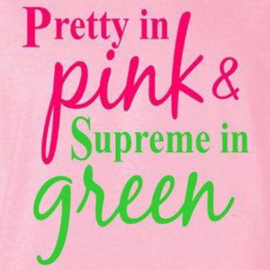 Camiseta Pretty in Pink Supreme en verde, camiseta de algodón de manga corta, top informal a la moda para mujer, ropa griega cómoda de verano - Product Image 2