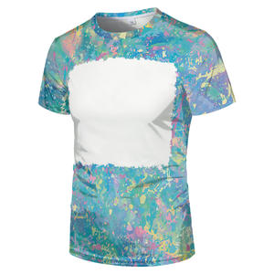 Camisetas de poliéster 100% con estampado por sublimación efecto blanqueado, camisetas blancas para sublimación para adultos, ¡muy vendidas! - Product Image 5