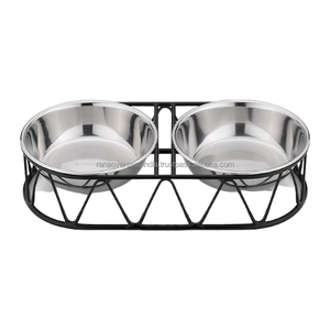 Último Modelo de Soporte Metálico con Tazones de Acero Inoxidable para Perros y Gatos, para Comida y Agua, Ofertas al por Mayor de un Proveedor Confiable - Product Image 1