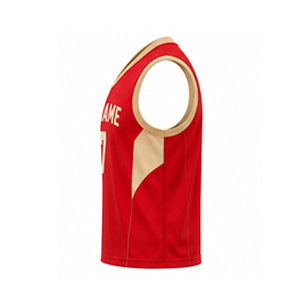 Maillot de basket-ball personnalisable de couleur unie, best-seller, 100% polyester, séchage rapide et respirant, respectueux de l'environnement, fabriqué au Pakistan - Product Image 4