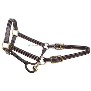 Construction triple couture double pli dos nu en cuir anglais marron havane et noir avec quincaillerie en laiton réglable solide - Product Image 6