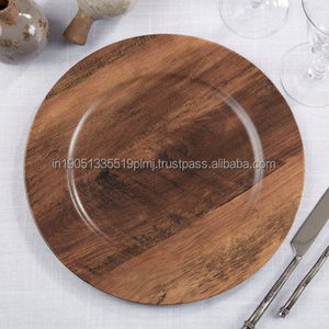 Placa de madera de acacia maciza de alta calidad, vajilla de madera de 11 pulgadas, platos y platos de cargador de vajilla, pulido de la mejor calidad - Product Image 4