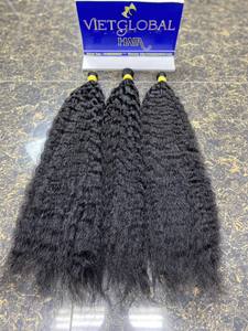 ผมจํานวนมาก Kinky ตรงสีดําดึงคู่ผู้บริจาคเดี่ยวผมมนุษย์ผมเวียดนามที่ยังไม่ได้รับการผลิตขายสูงถึง 5% - Product Image 6