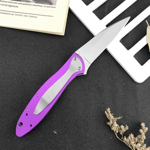 Navaja Plegable Multiusos con Hoja de Acero de 20.8cm, Punta de Gota, Perilla de Pulgar, Mango de Madera, Diseño Artístico, 0.5mm, 6.7in de Longitud Total, Afilada - Product Image 6