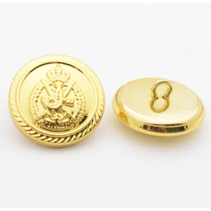 Botón de Metal Dorado Personalizado para Toga Azul Marino, Ecológico y Pulido - Product Image 5