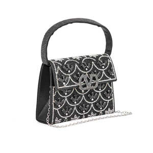 Bolso negro Fancy P24333 con correa para el hombro Diseño elegante para mujer - Product Image 2