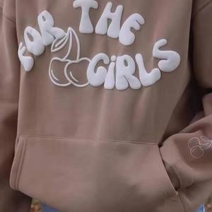 เสื้อฮู้ดถักนิตติ้งสำหรับสาวๆ ผ้าฝ้าย 100% ทรงโอเวอร์ไซส์ สวมใส่ได้ทั้งชายและหญิง สไตล์ลำลอง มีโลโก้ด้านหน้า ผ้าไม่เป็นขุย เหมาะสำหรับใส่ในฤดูหนาว - Product Image 5