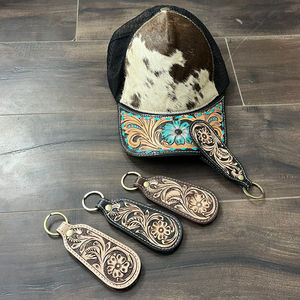 Clips de Cuero Hechos a Mano para Gorras y Bolsos, Estilo Occidental, Clip de Retención Hecho a Mano, Soporte Seguro para Viajes, Senderismo y Uso al Aire Libre - Product Image 5