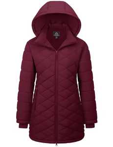 Veste matelassée unisexe à capuche, col montant, fermeture éclair, imperméable, coupe-vent, hiver, manches longues, couleur unie, polyester épais - Product Image 1