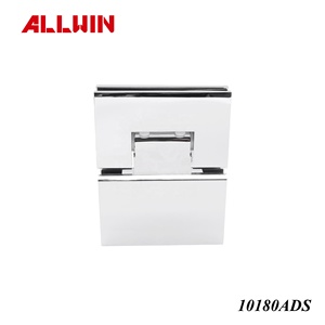 Charnière de porte de douche réglable à 180 degrés, laiton noir mat, carré 8-10 mm, pour salle de bain ALLWIN 10180ADS-BL - Product Image 5